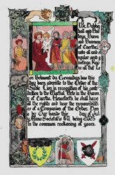 Sable Lion of Caerthe scroll for Leon Belment du Gevaudan