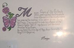 Queen's Cypher scroll by Magge Magnus.