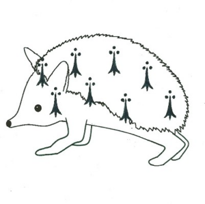 Badge of the Hedgehog of Caer Galen