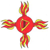 Badge of Saint Michael with the Harp of Caer Galen