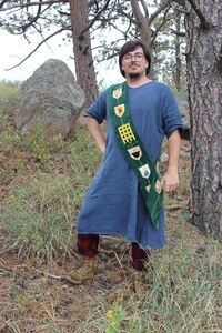 Lord Gilbertus de Messina wearing the sash